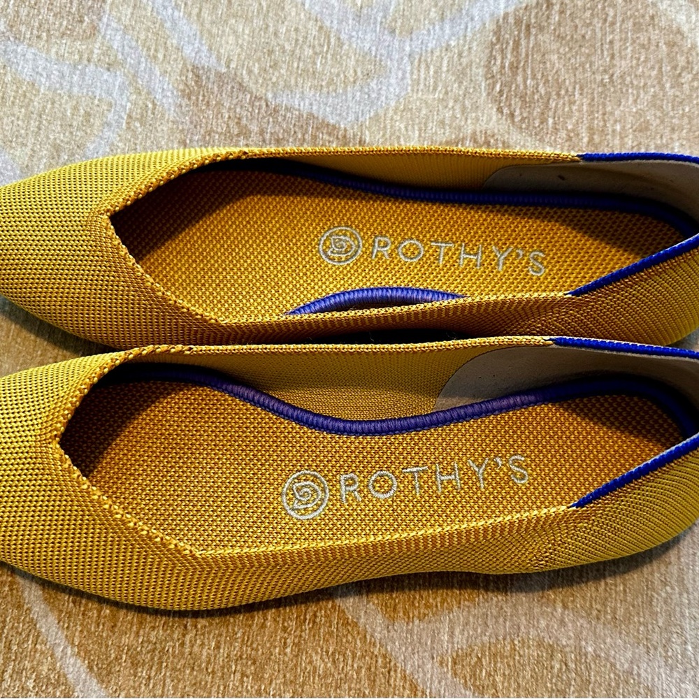 Rothy’s The Point (Original) in Marigold size 8.